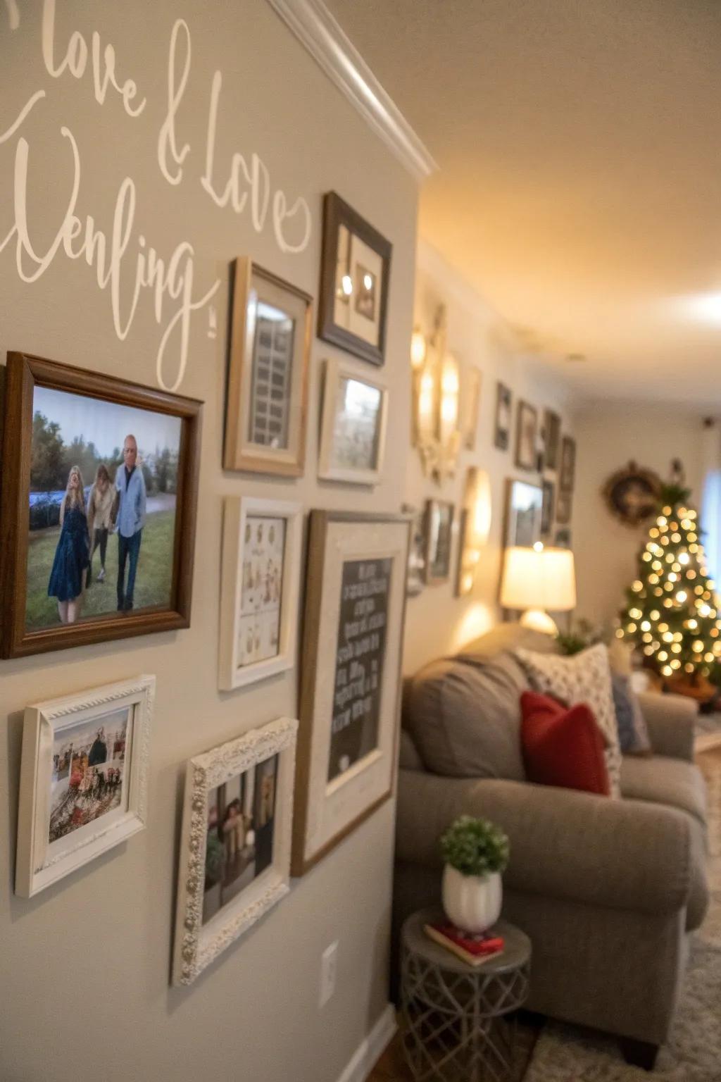Inspire through textual elements dispersed throughout your gallery collection.
