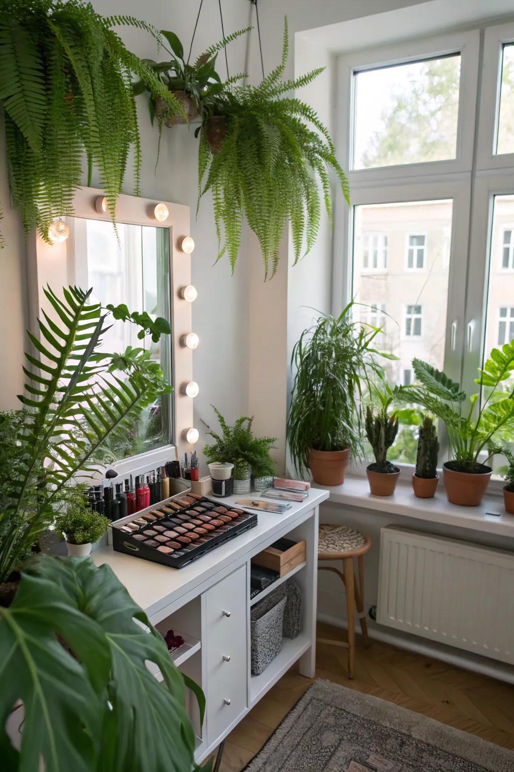 Indoor plants bring freshness and vitality.