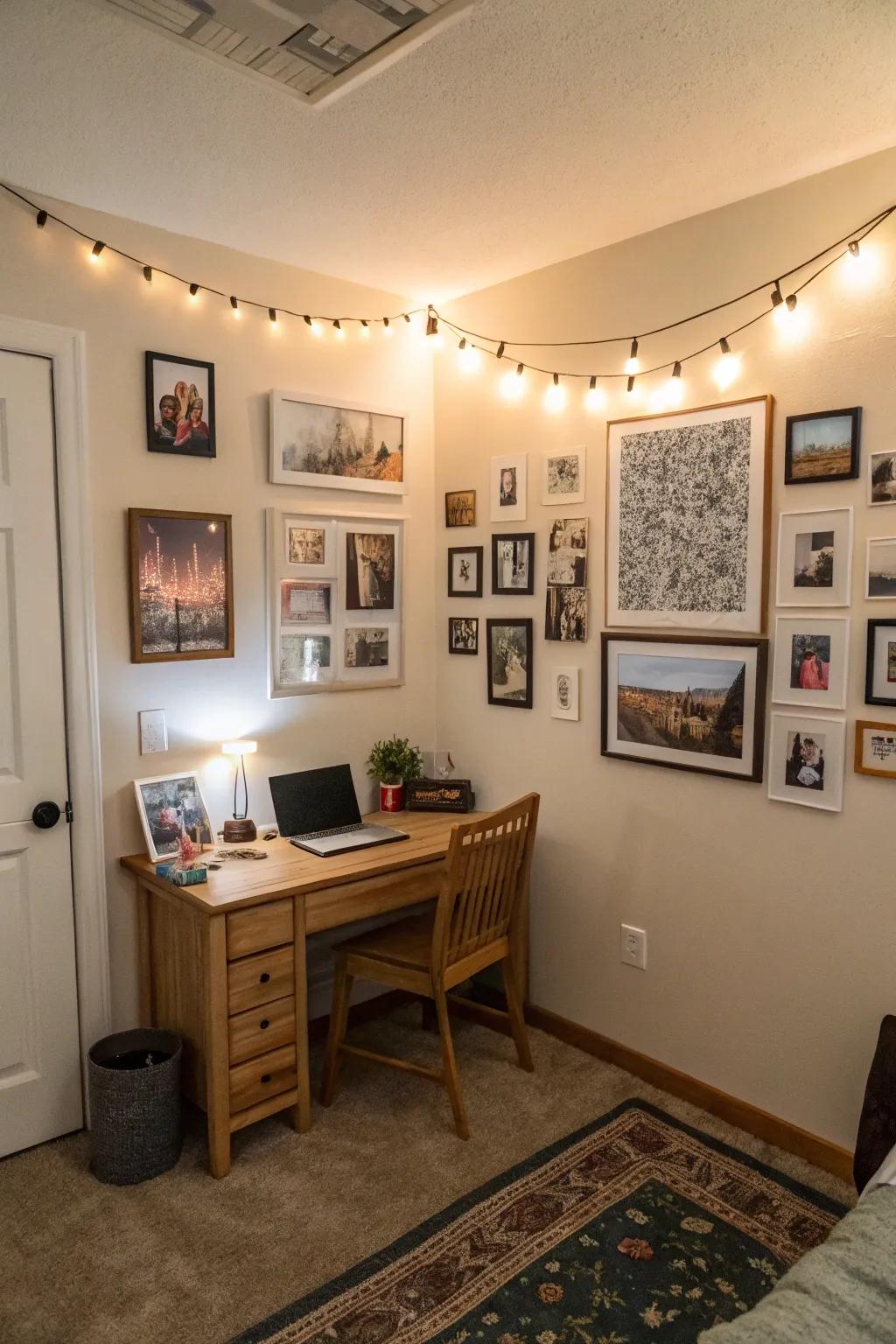 Handmade wall decor customizes your space and incorporates a creative flair.