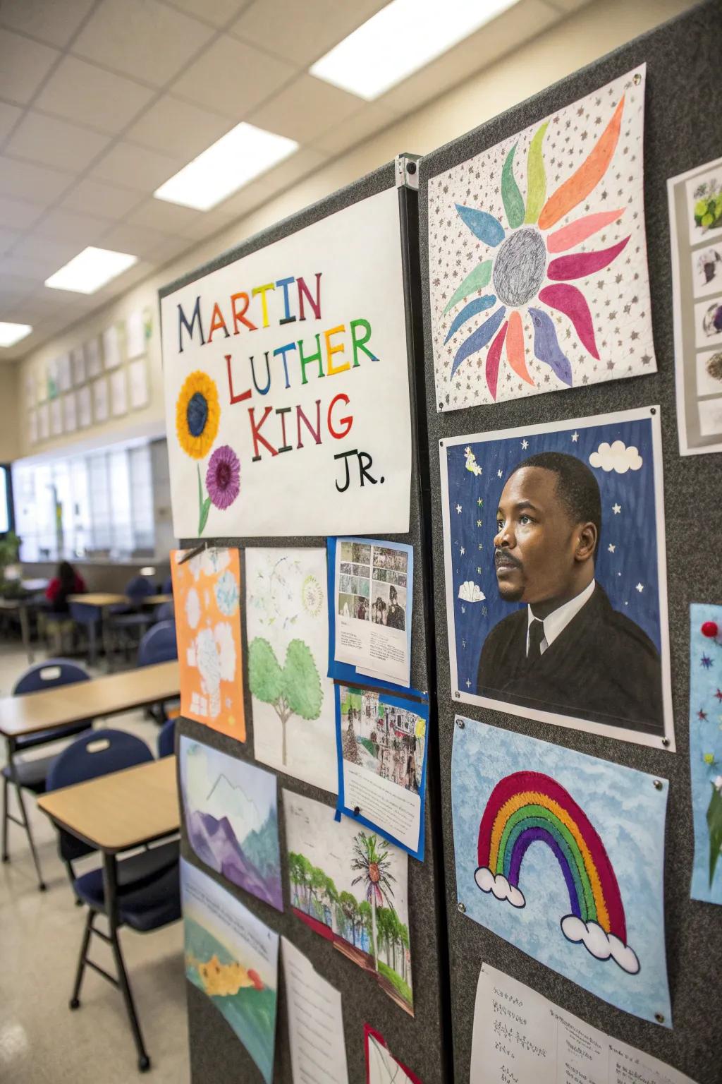Student artwork brings personal interpretations of MLK to life.