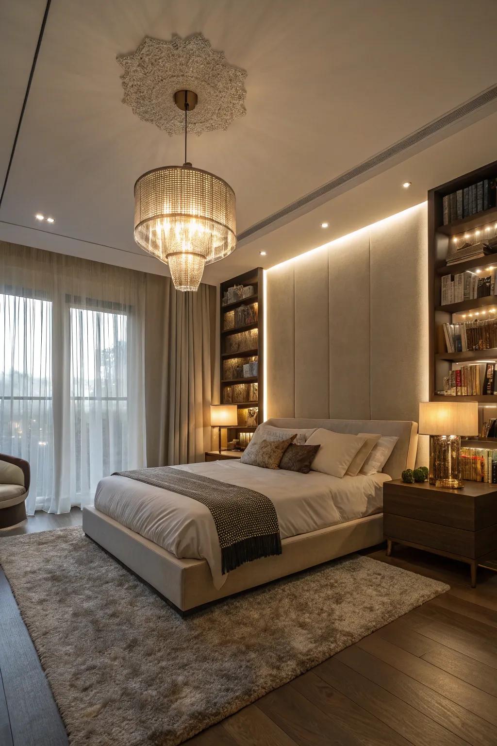 Functional lighting serves as d&eacute;cor in your design.