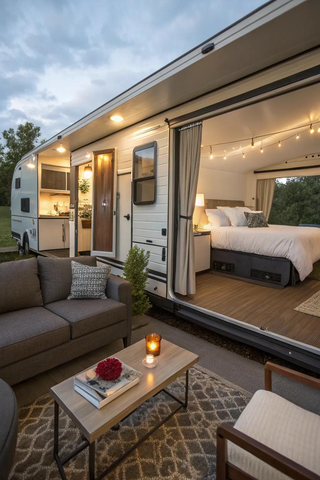 A cozy guest retreat that provides privacy and luxury.