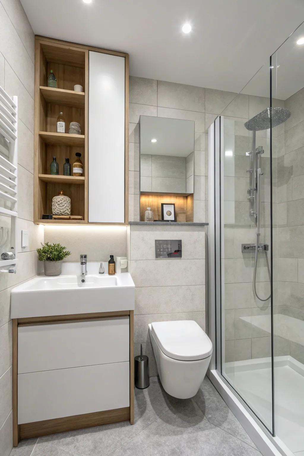 Slender storage units optimize area while upholding a current appearance.