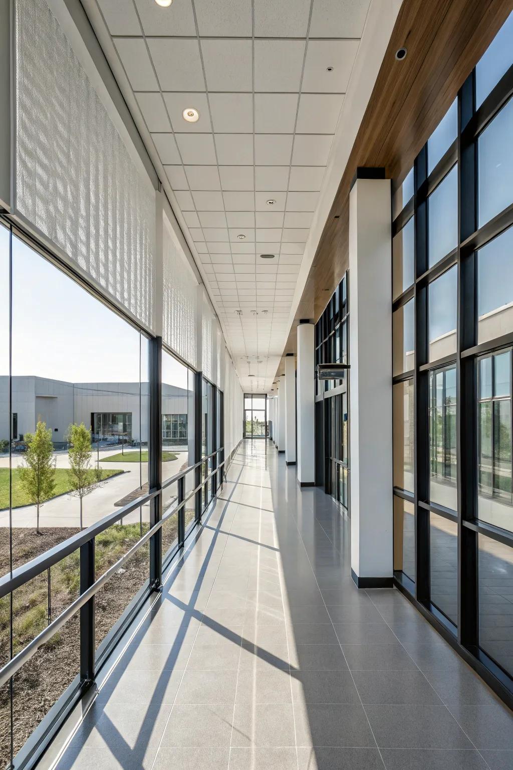 Modern building aspects add a contemporary feel.