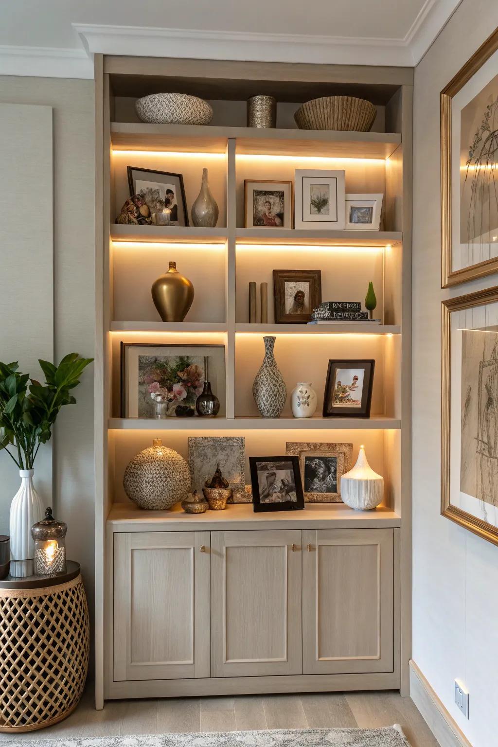 Personal embellishments make the cabinet uniquely yours.