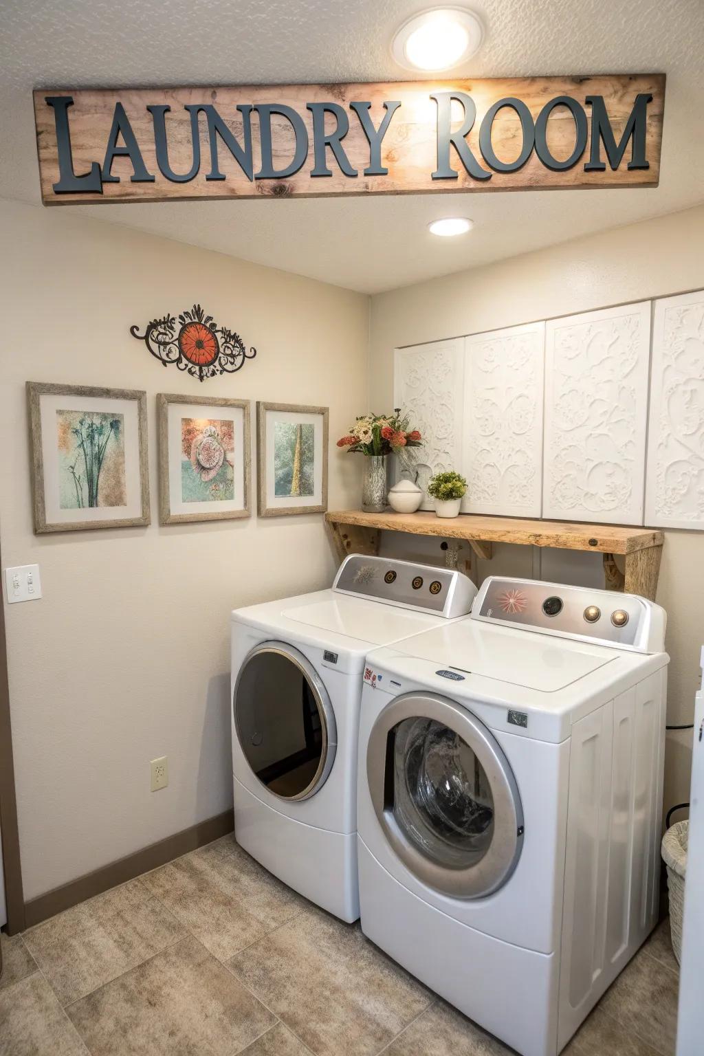 Personal touches make your laundry room uniquely yours.