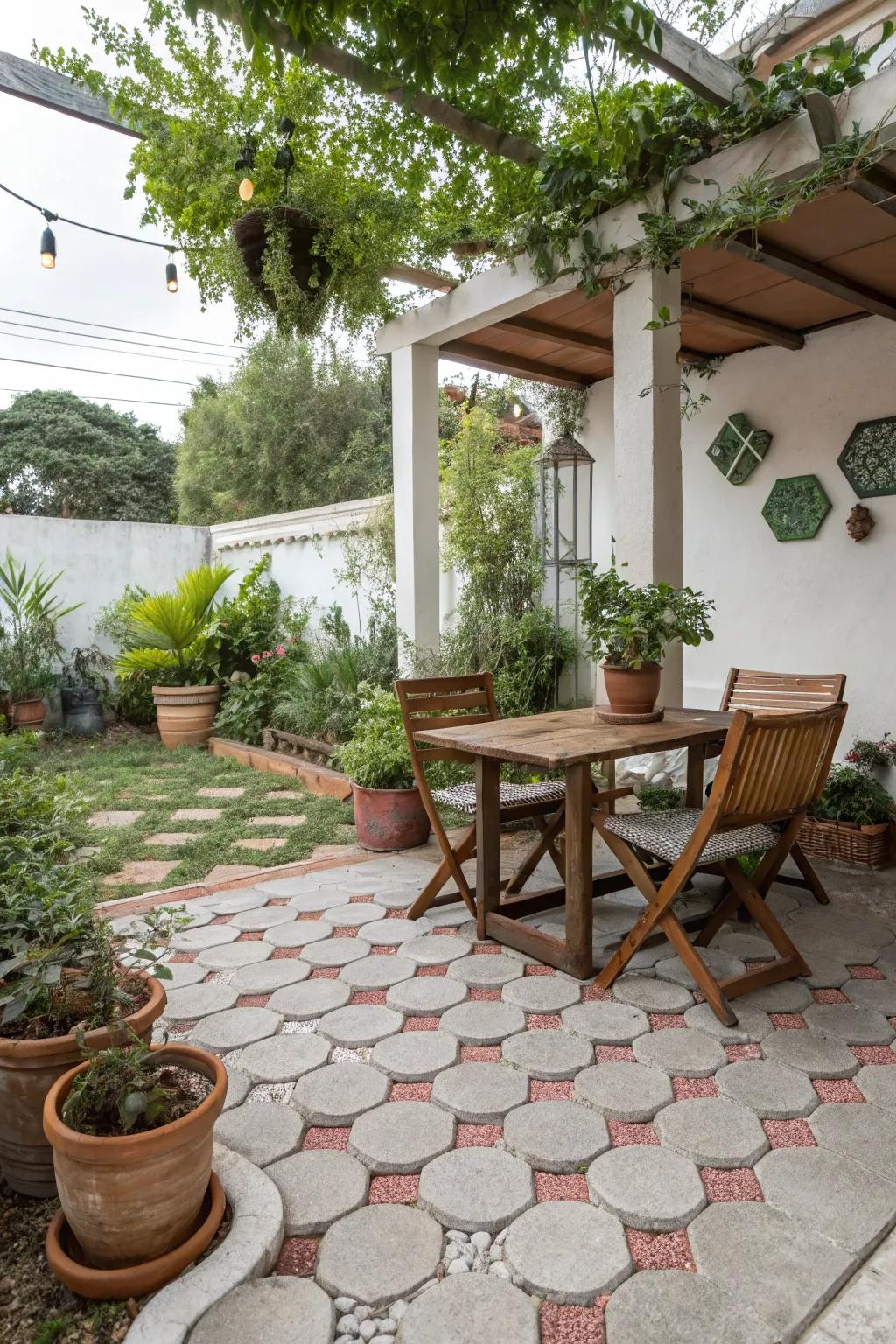 Recycled ground covers offer eco-friendly style with unique designs.