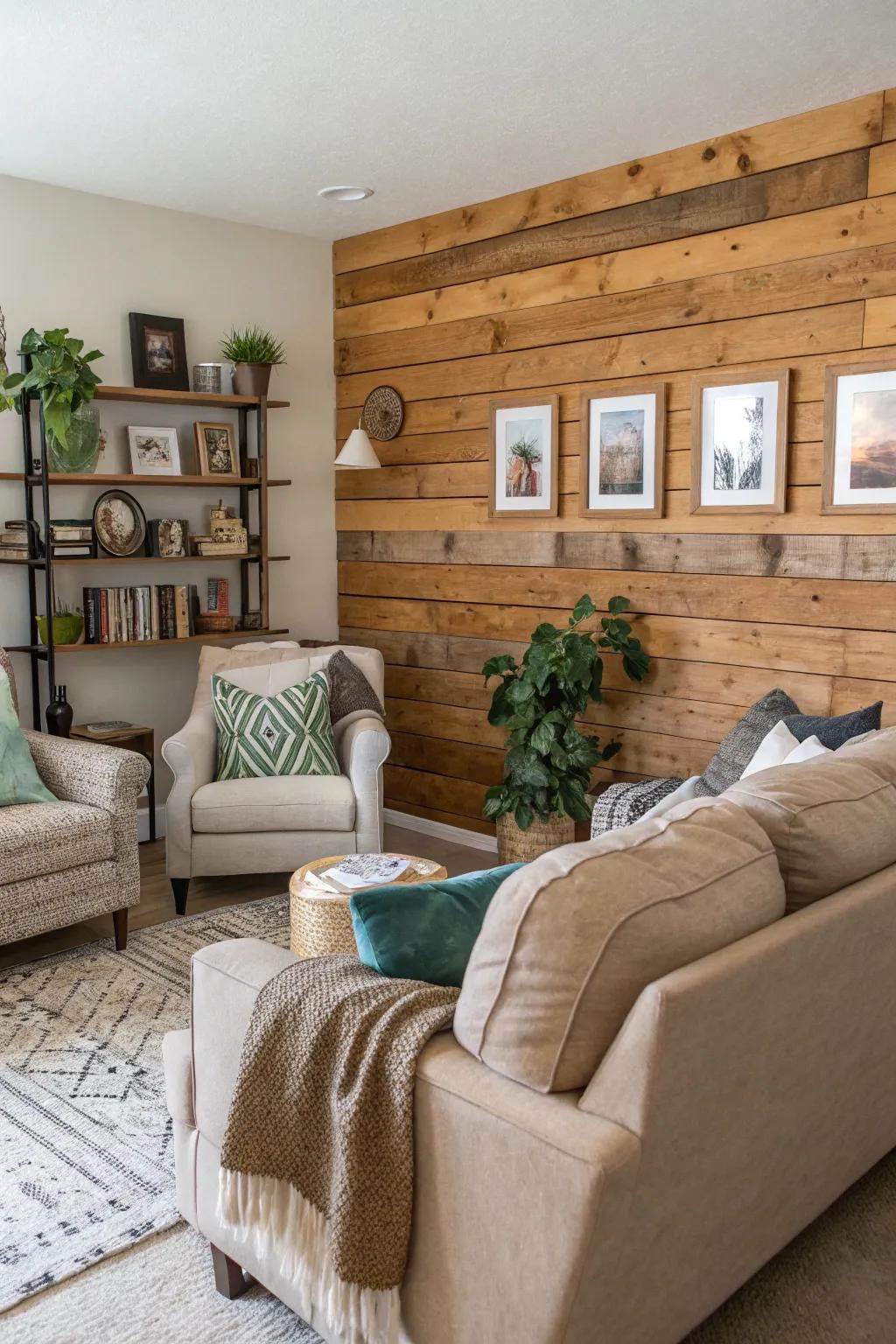 Experience the fulfillment of crafting a DIY wood slat wall that adds a personal touch.