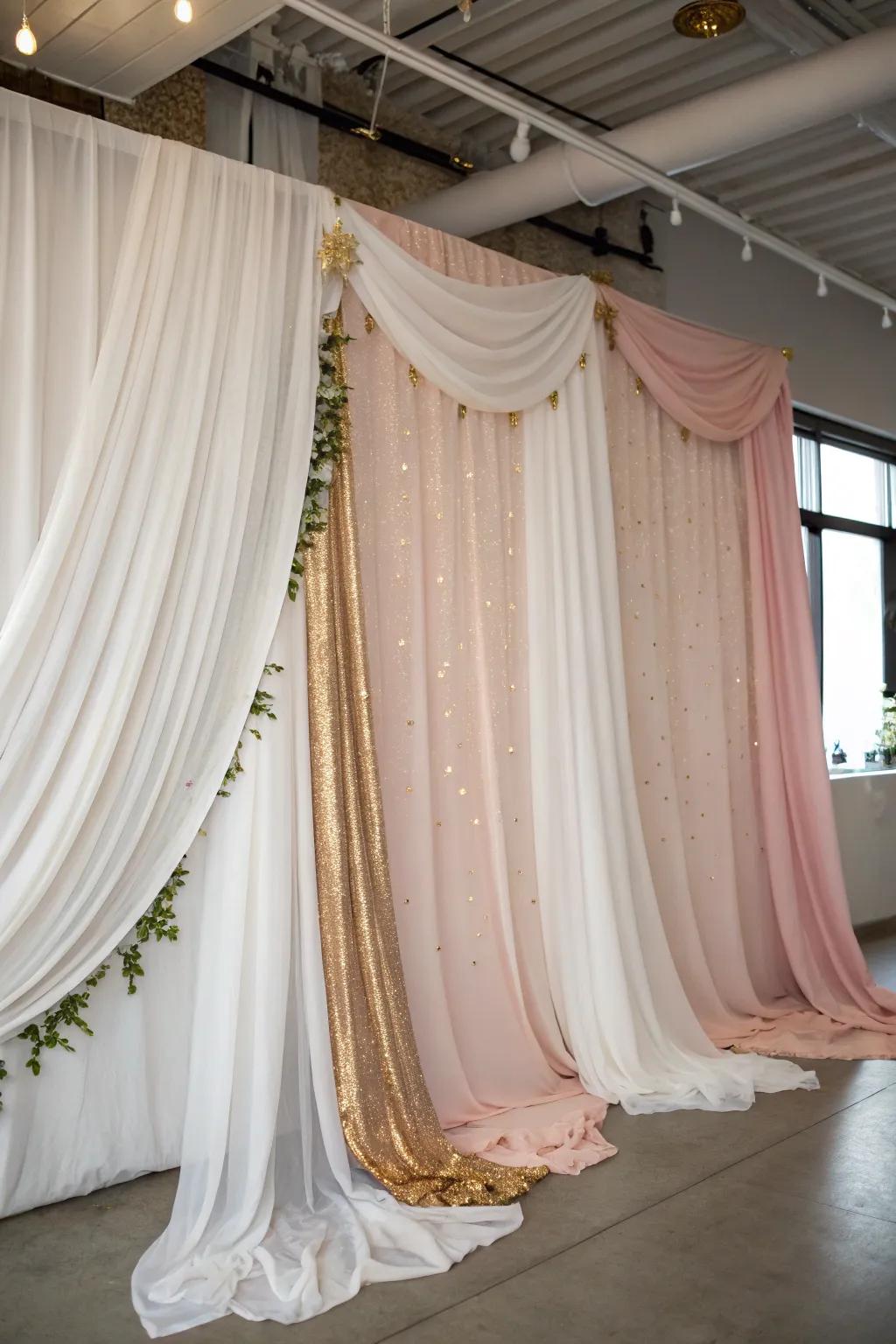 Infuse elegance with artistically draped fabrics.