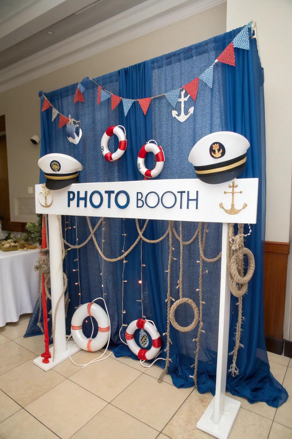 A nautical snapshot corner excels at chronicling moments.