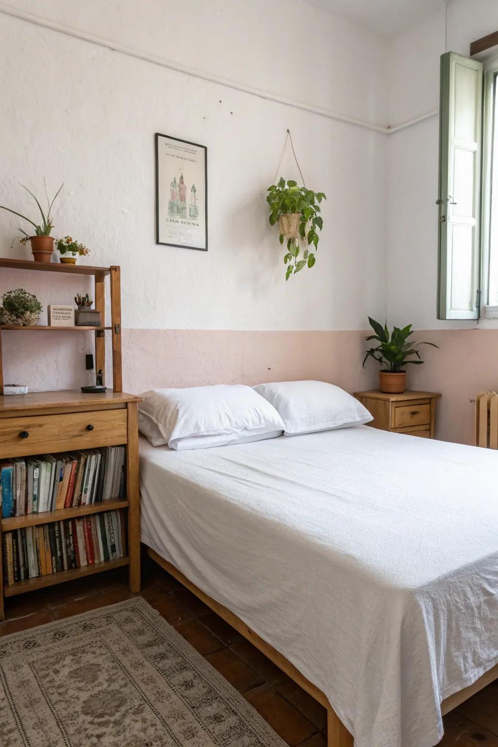 An uncluttered atmosphere promotes calm and order.