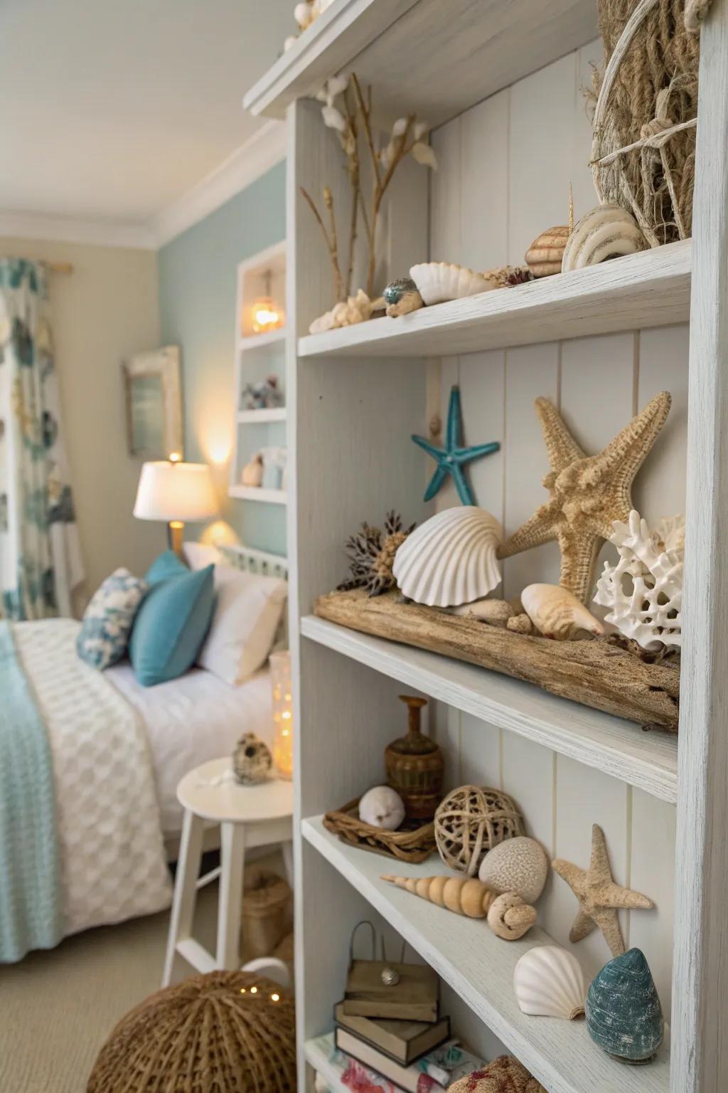 Seashells add a personal and natural touch to your ocean-themed decor.