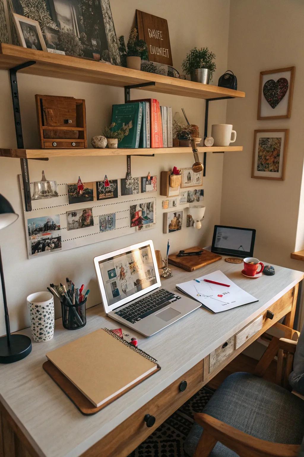 Adding personal items is a nice touch.