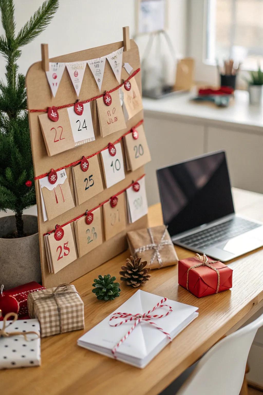 A bespoke advent chronometer infuses daily exhilaration into your workspace.