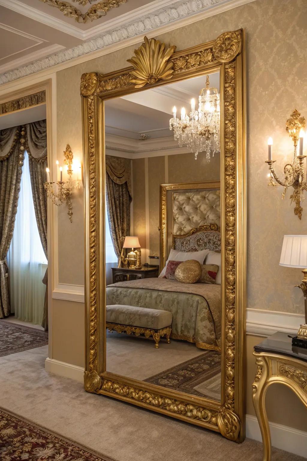 Gilded accents can contribute luxury and elegance to any piece.