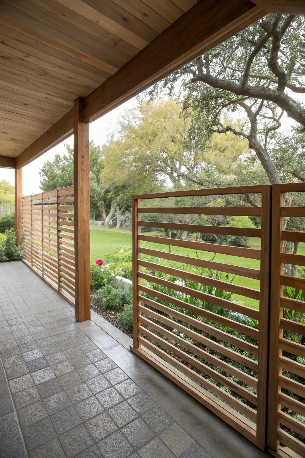 Open-concept fences balance privacy and views.