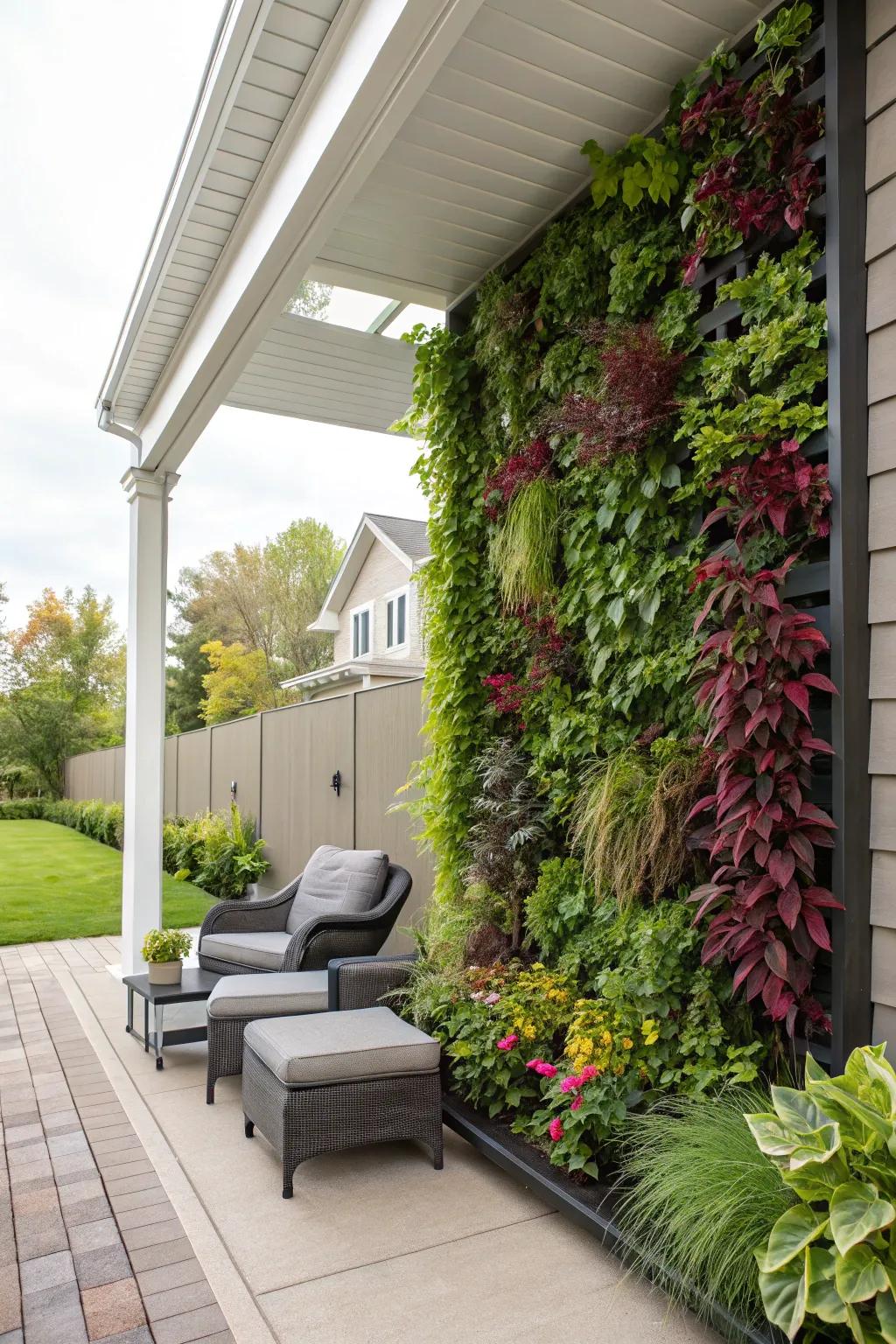 Cultivate upward with a lavish garden wall.