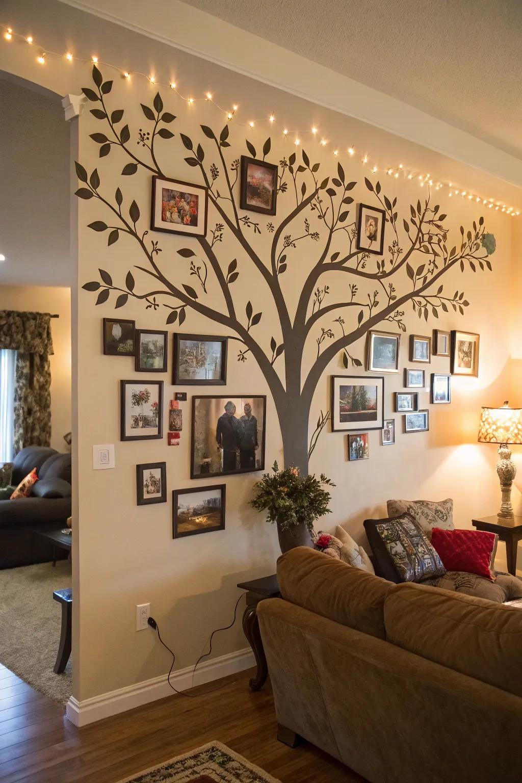 Celebrate your origins with a lineage chart photo display.