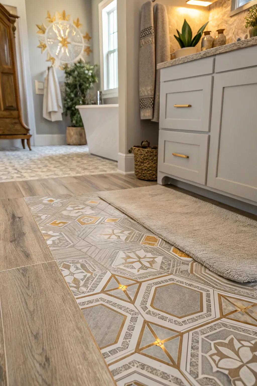 Incorporate a hint of contemporary flair using geometric patterns that fascinate and delight.