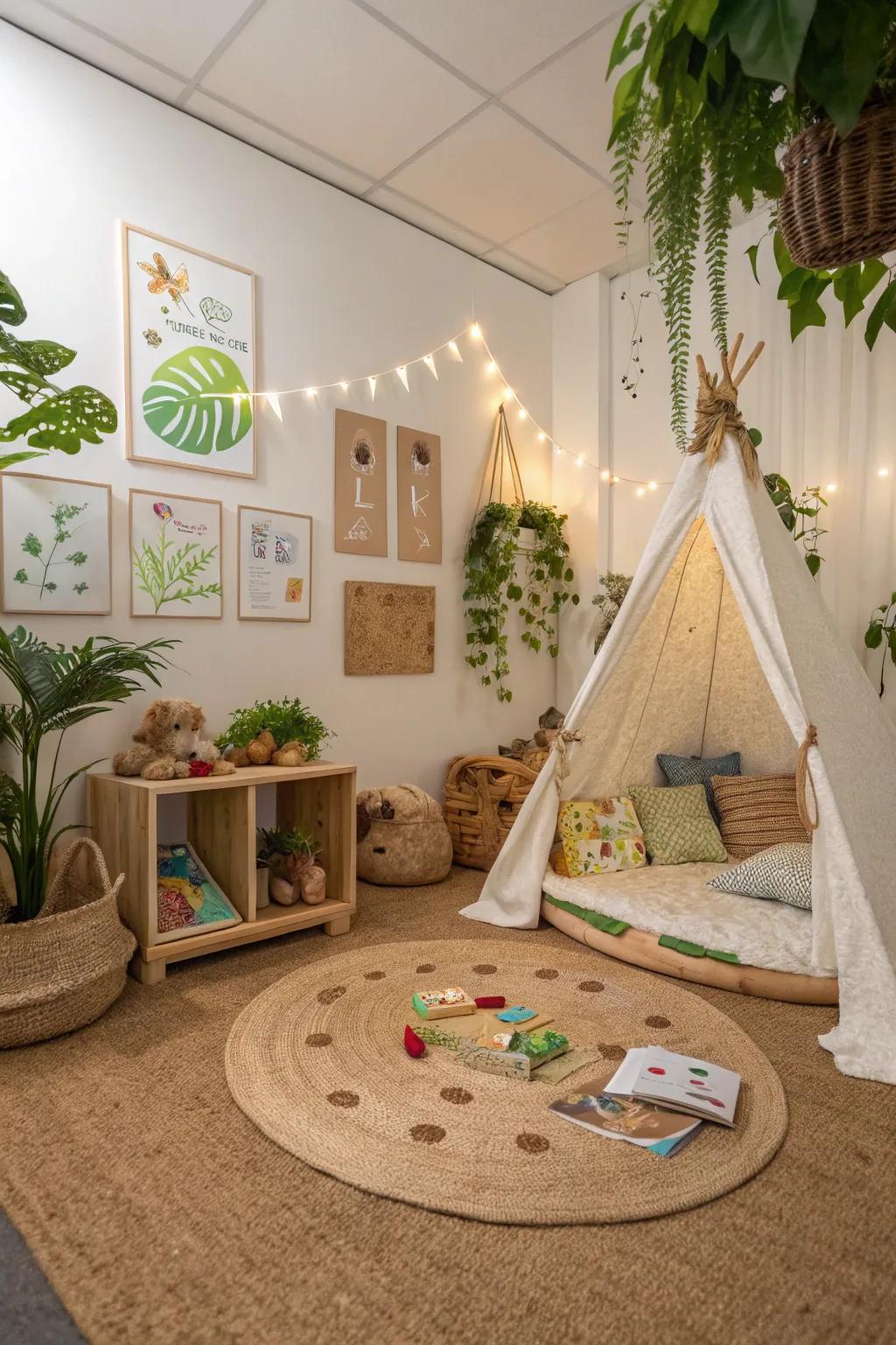 Cork layering: Where sustainability meets snugness, crafting the perfect play haven.