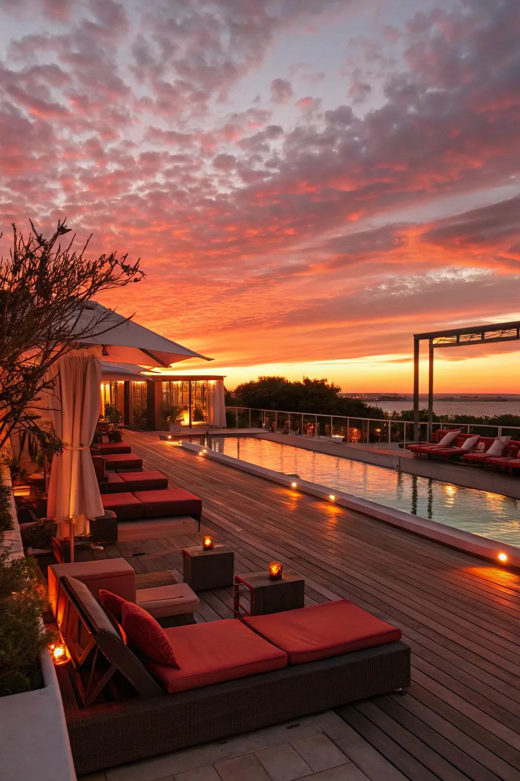 Sunset shades for a warm, inviting environment.