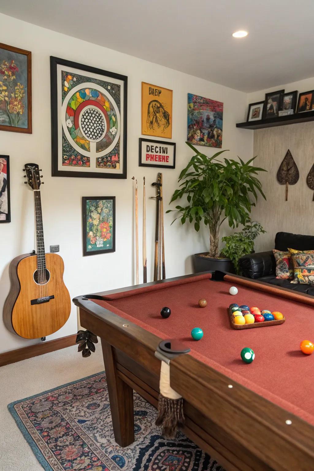 Let your pool table room show who you are with custom touches.