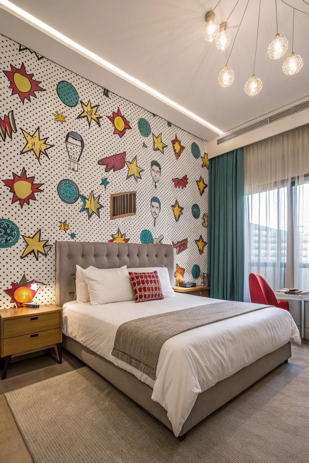 Textured walls provide depth and intrigue.