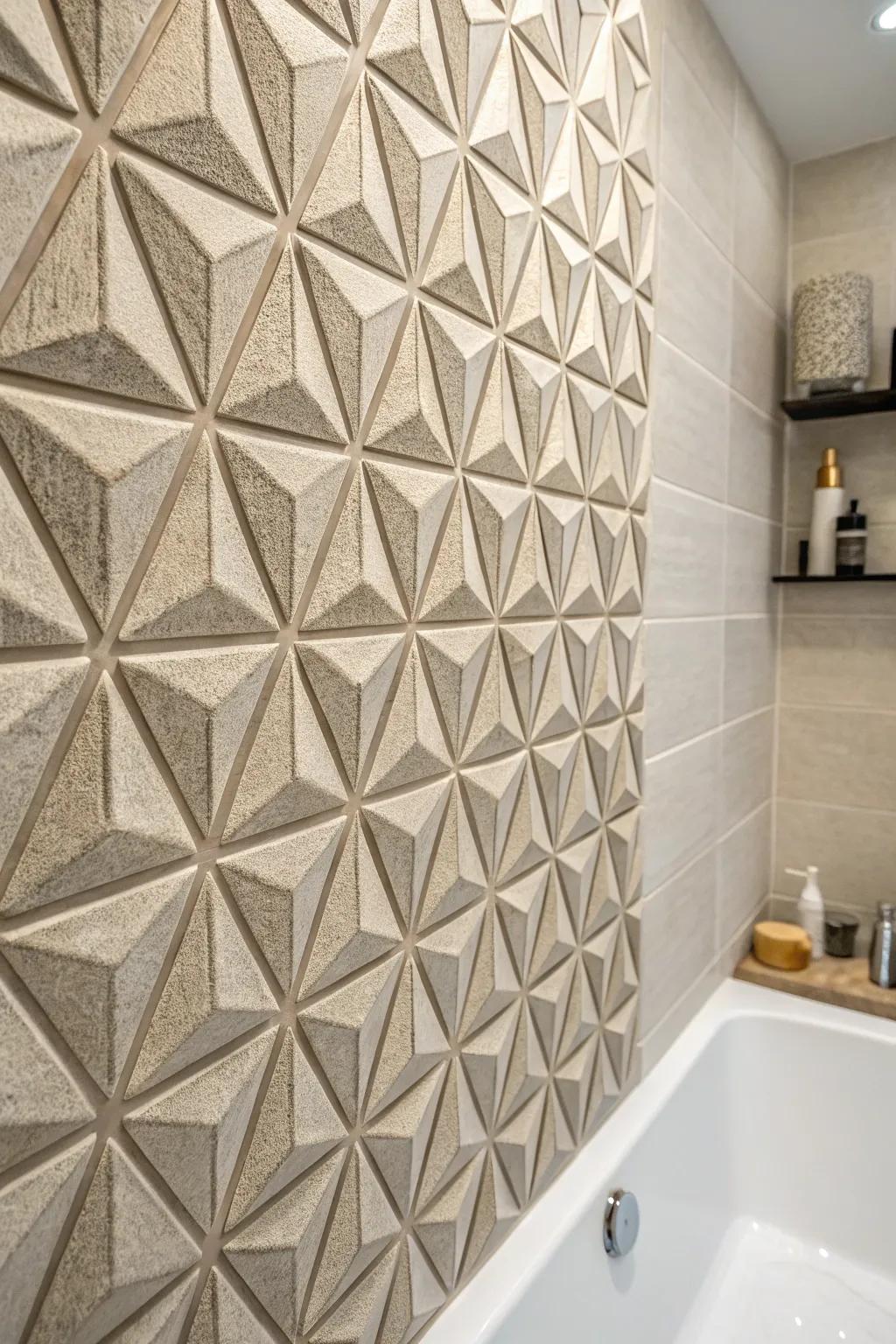 Patterned mosaics offer a unique and stylish sensation.