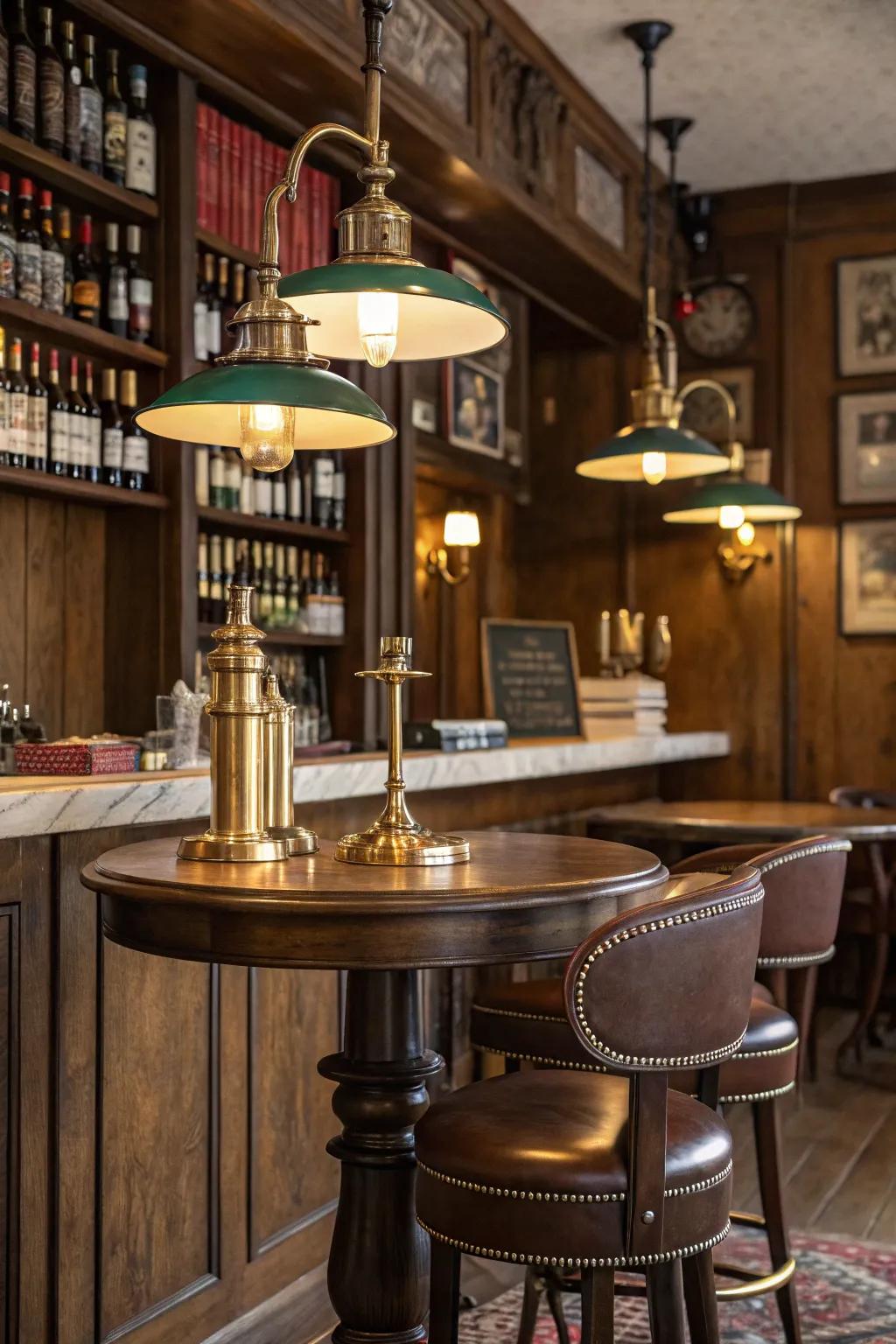 With vintage-inspired pub tables, journey back in time.