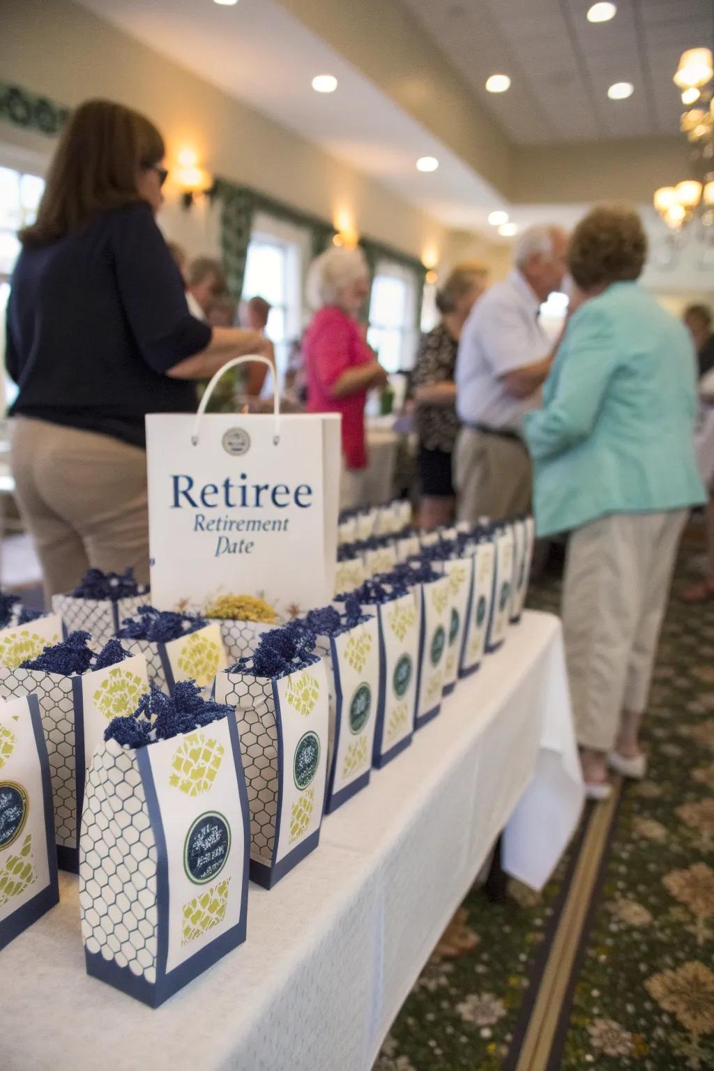 Personalized token gifts are a thoughtful gesture of thanks for visitors.