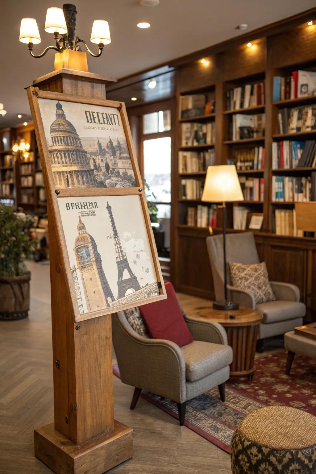 Adventure-theme signs spark wanderlust.