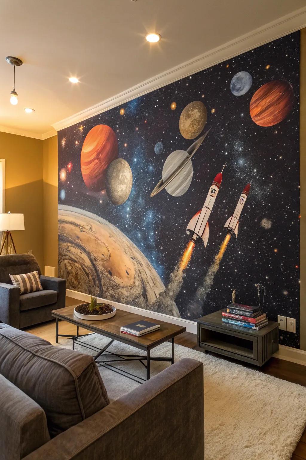 Transform your wall with striking galactic artistry.