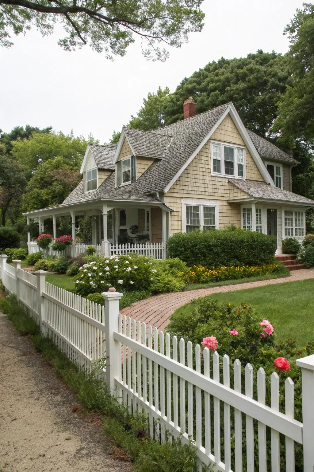 Sloping roofs impart enduring appeal and added area.