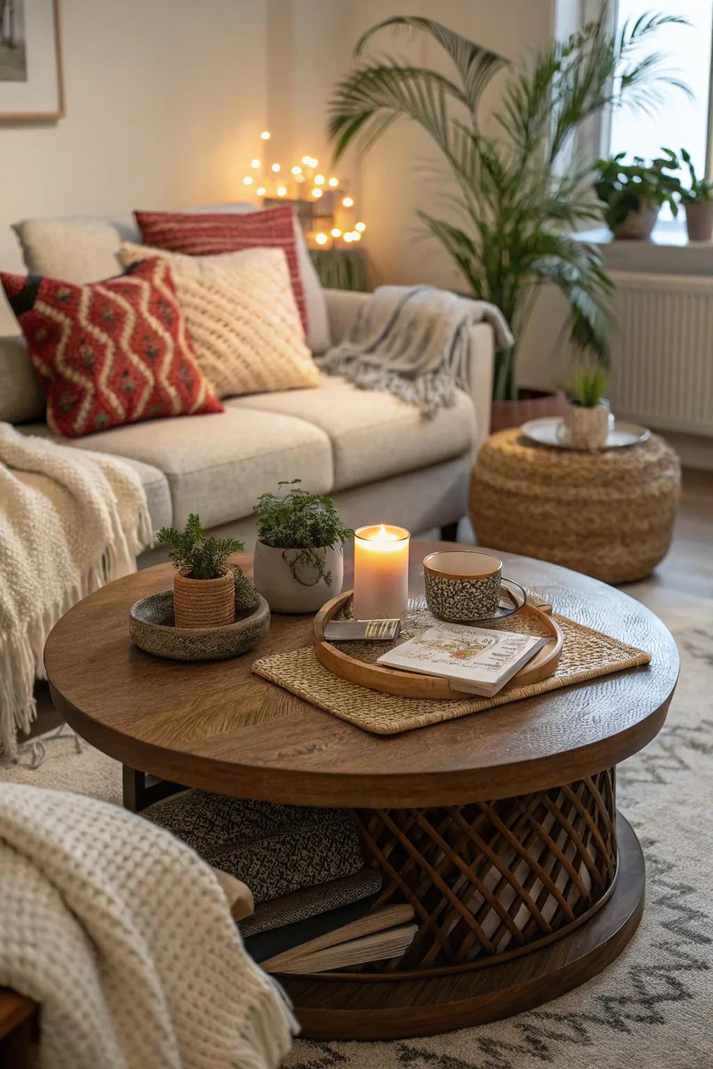 Textiles create a warm and inviting space.
