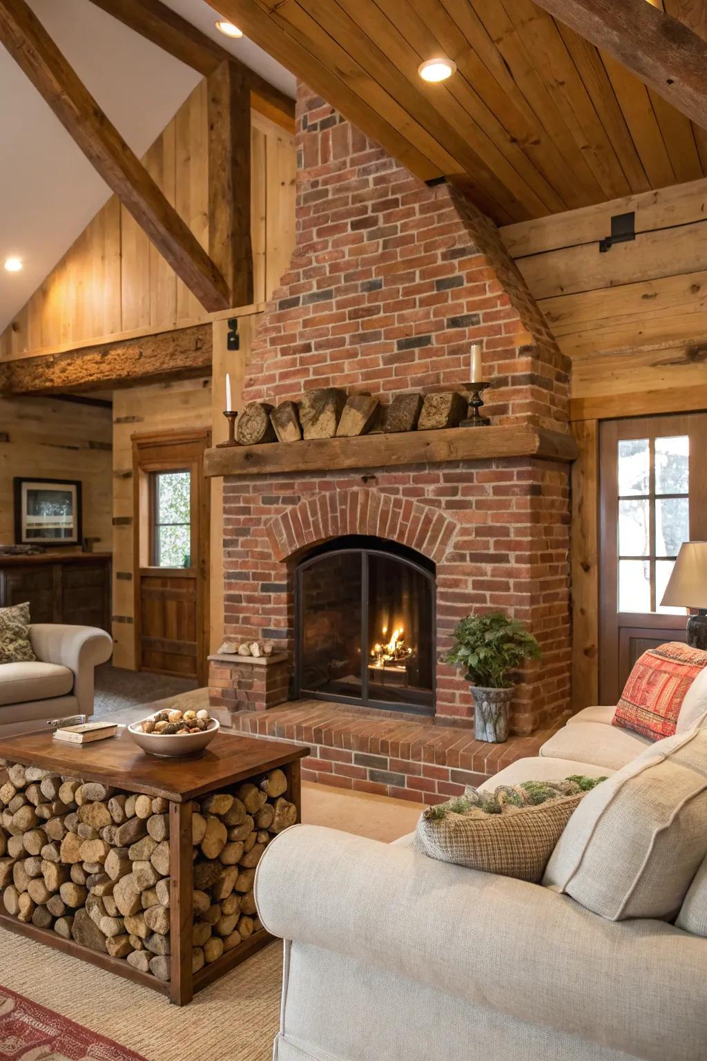 Recessed storage adds functionality and style to your fireplace.