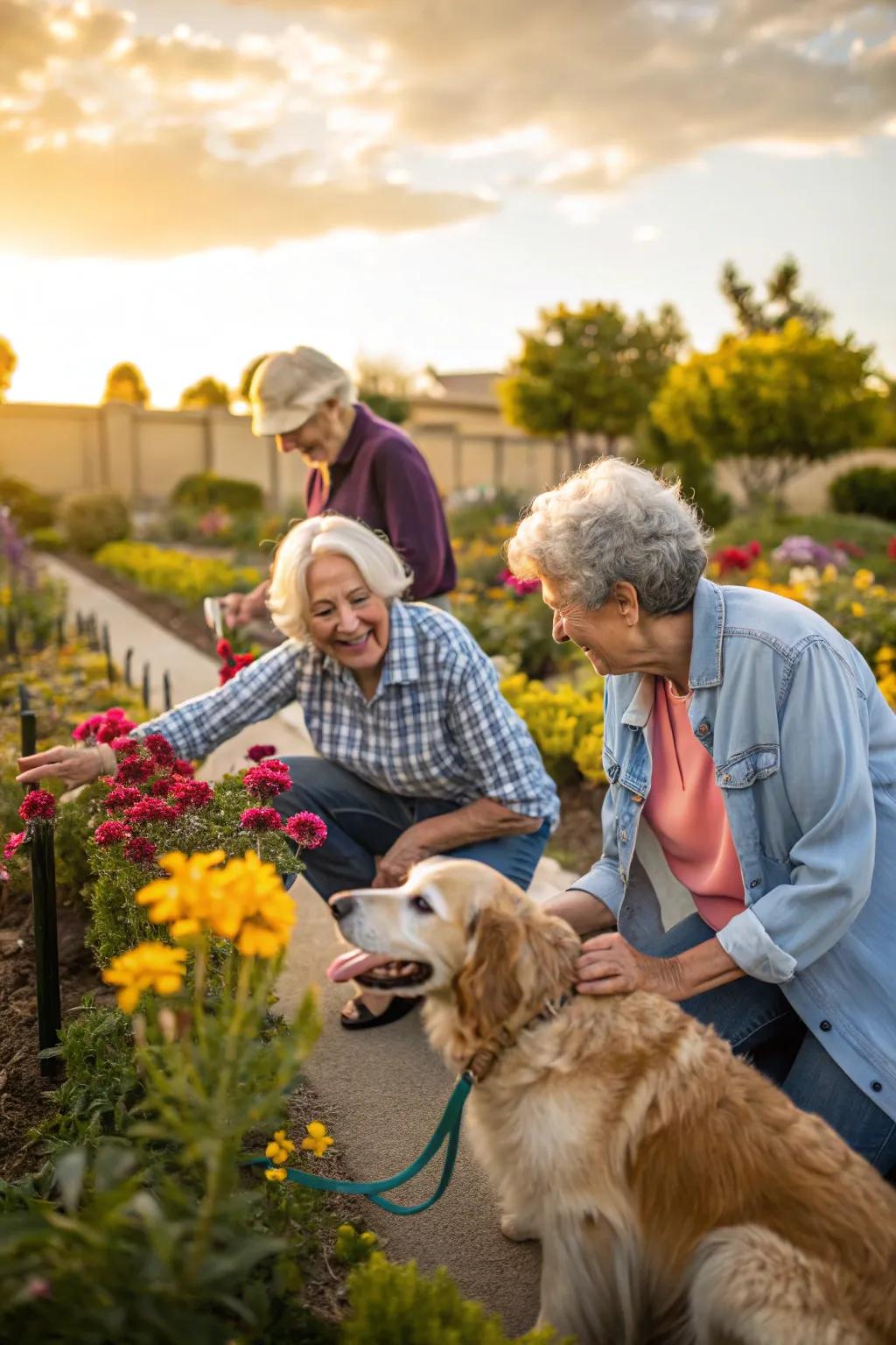 Savor the delight of animal-assisted therapy sessions.
