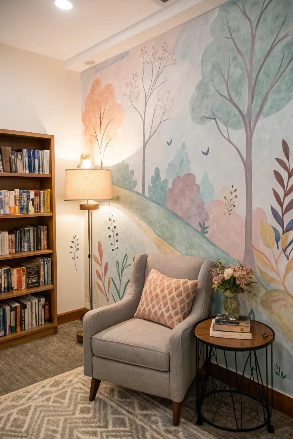 Dreamy watercolors crafting a tranquil hideaway