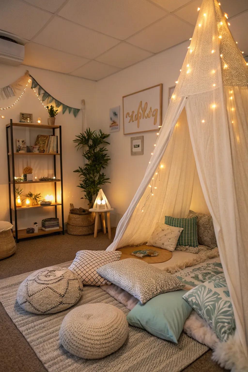 A private area for quiet thought and solitude.