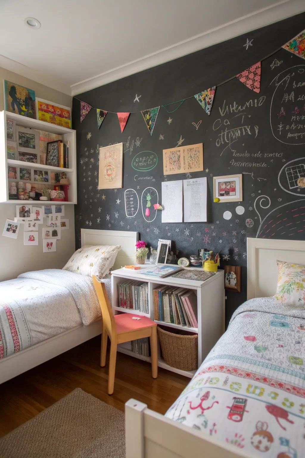 A slate panel encourages imaginative and vibrant communication.