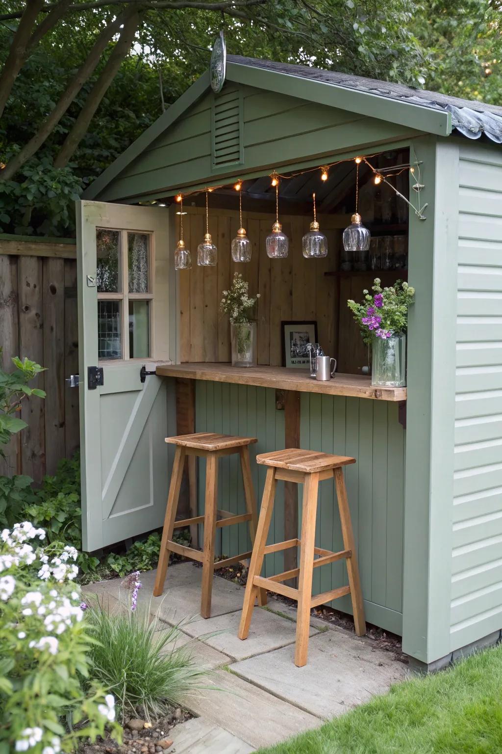 A compact bar layout ideal for open-air leisure.