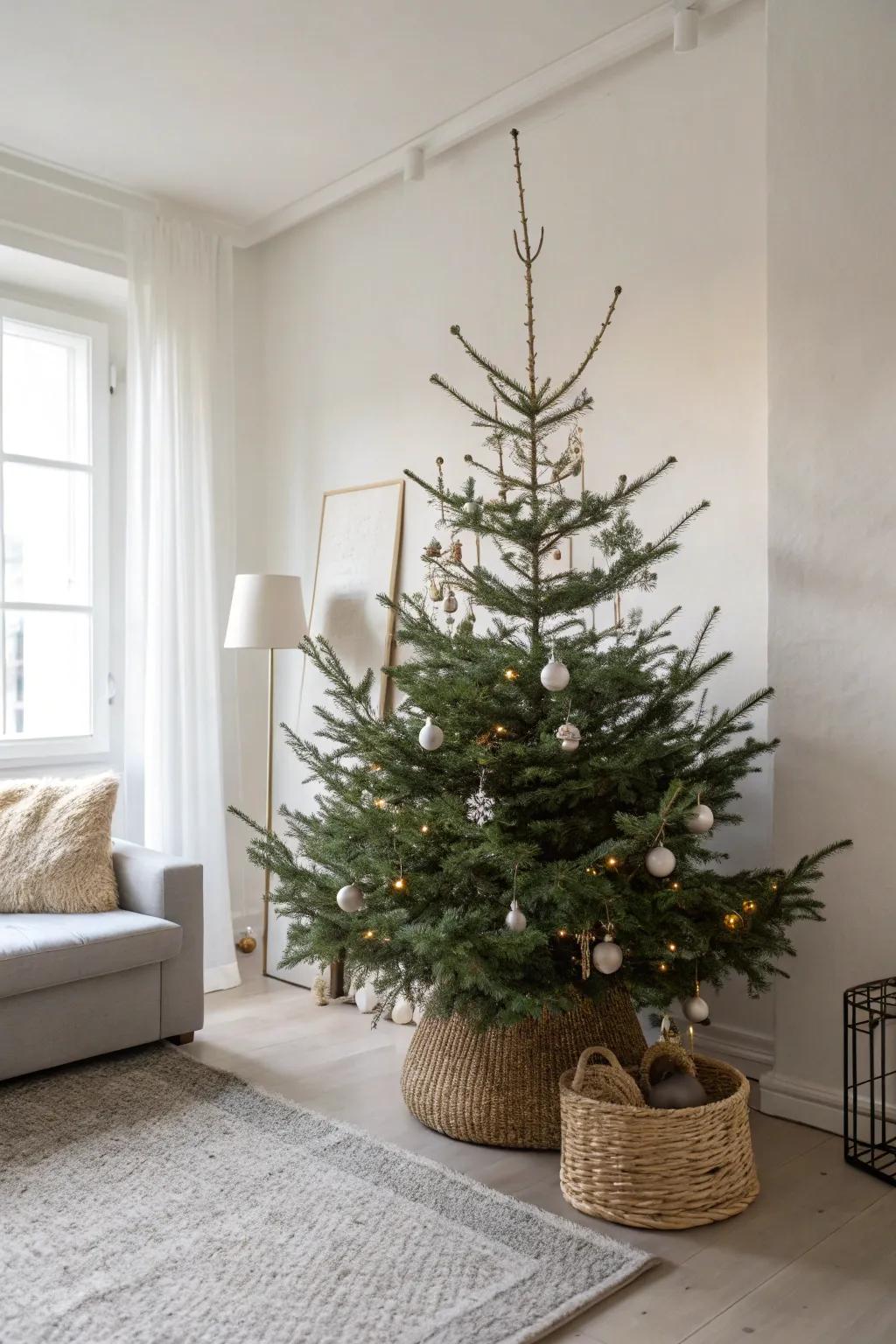 Spare adornment retains your Christmas tree's neat and graceful appearance.