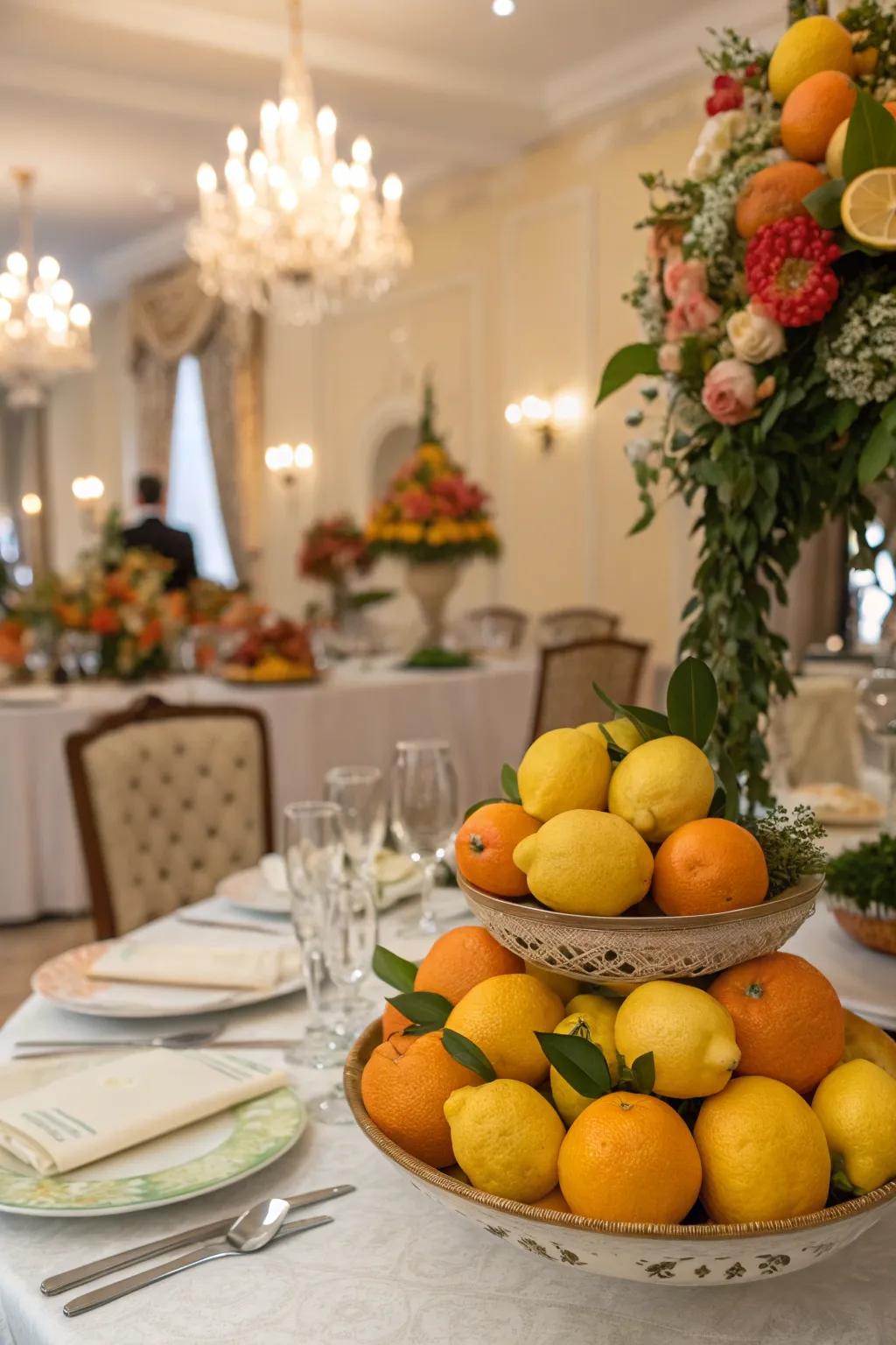 Fresh and colorful edible accents.