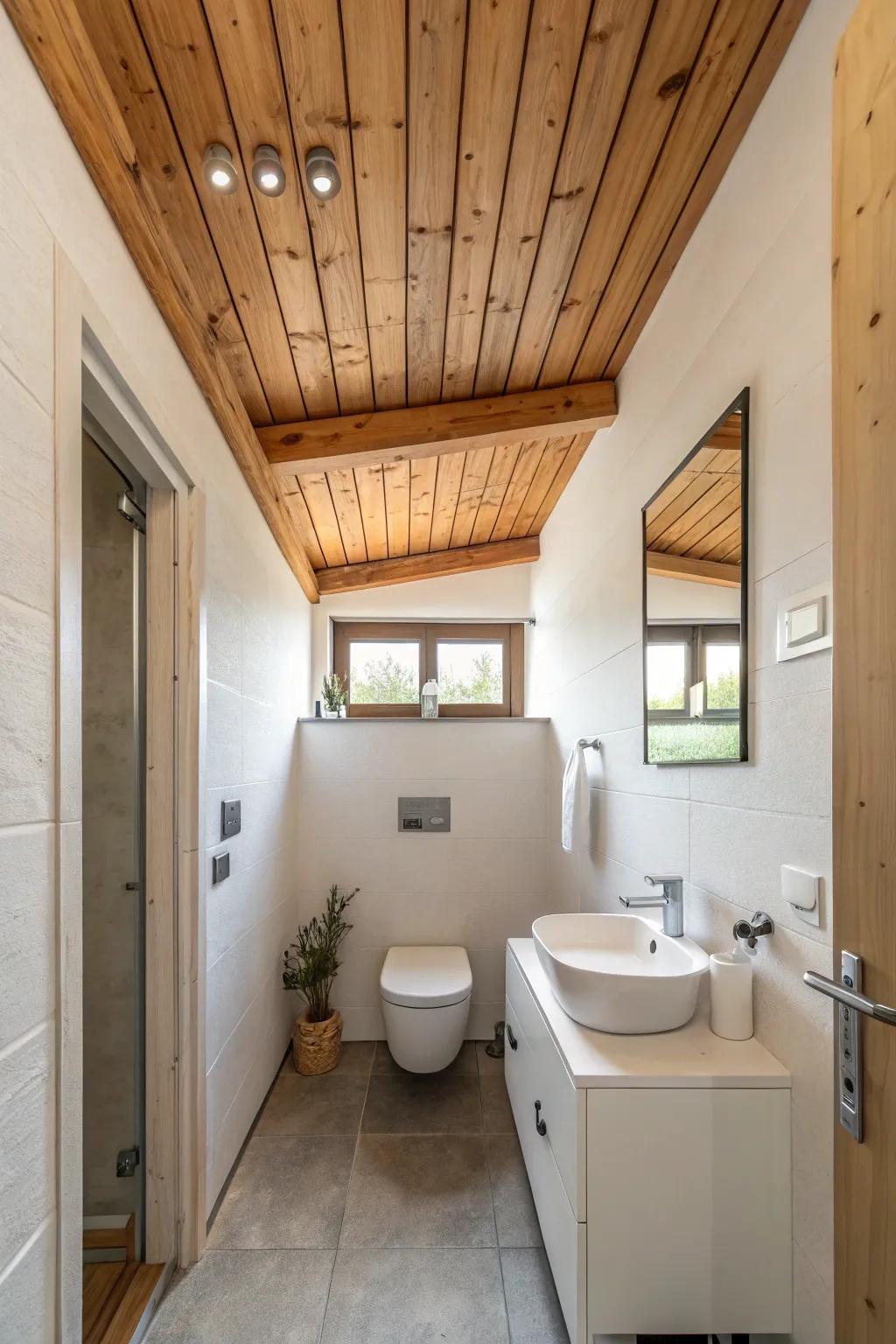 Simple wood planks present minimalist charm.