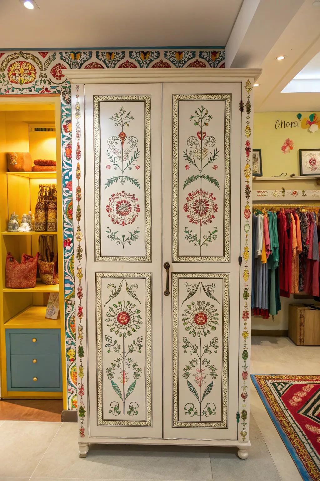Decorative patterns add texture and intrigue.