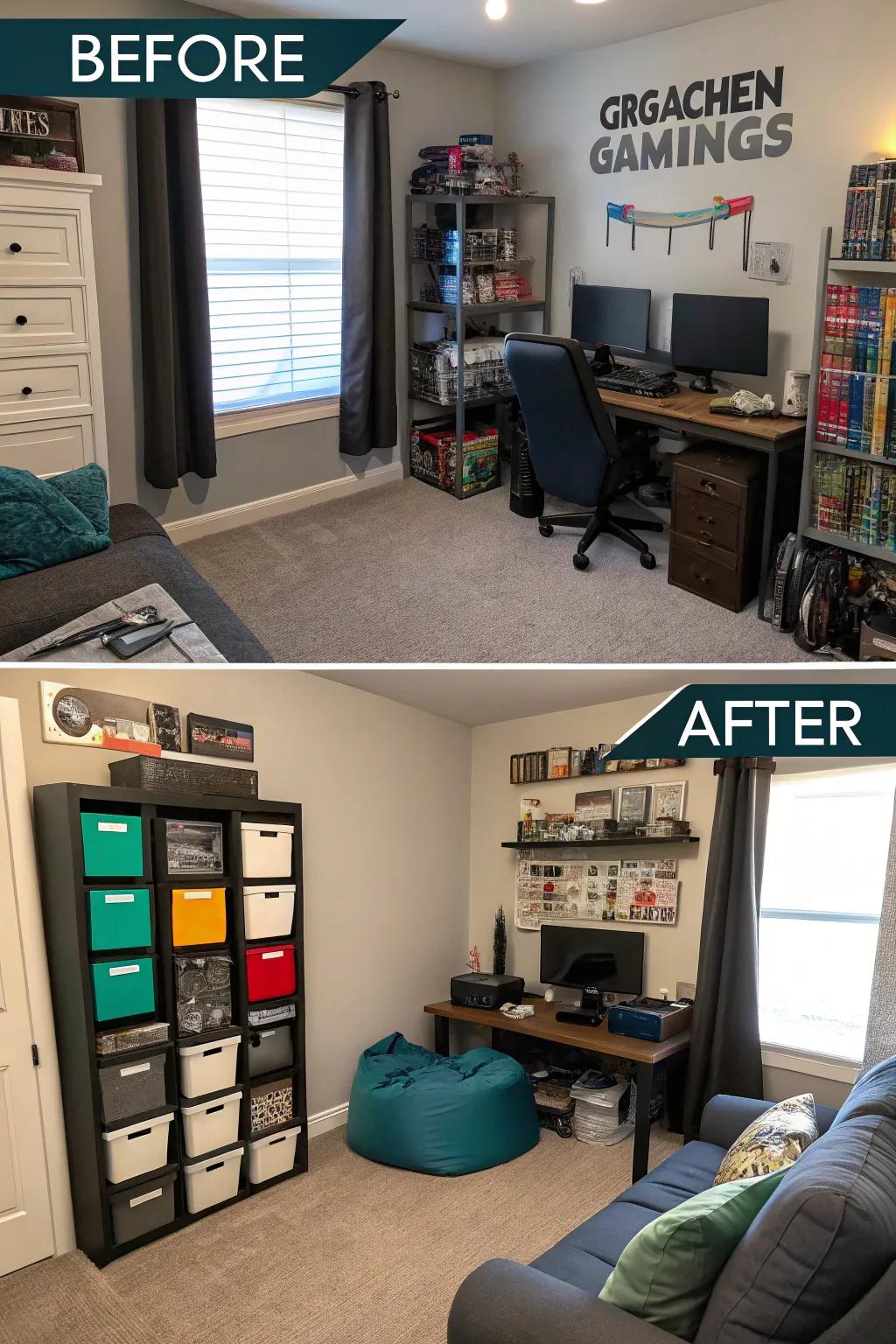 From mess to harmony: the strength of gaming room transformations.