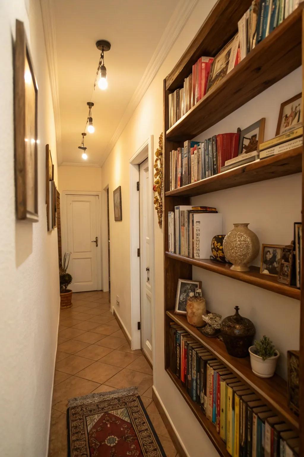 Elevated surfaces offer storage while sustaining style.