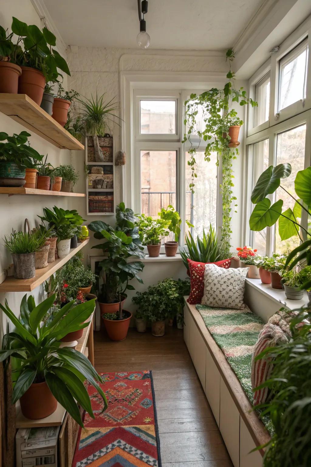 Verdure imparts vibrancy and freshness to a loft.