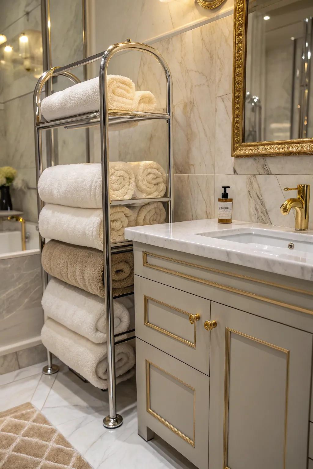 Luxurious linens are an easy way to enhance the bathing experience.