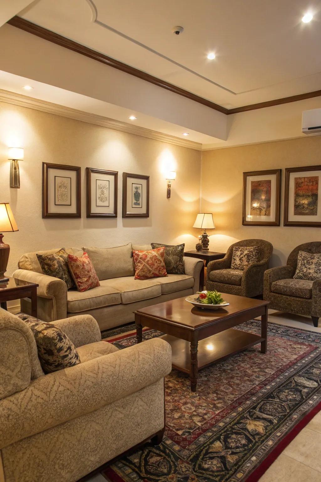 A welcoming space for comfort and relaxation.