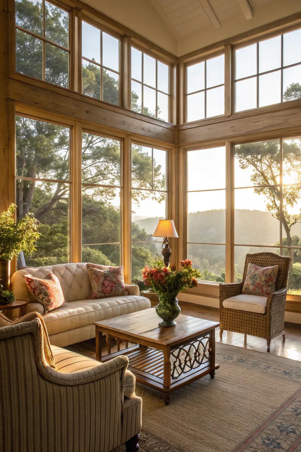 Sunlight enhances the appeal of Southern design.